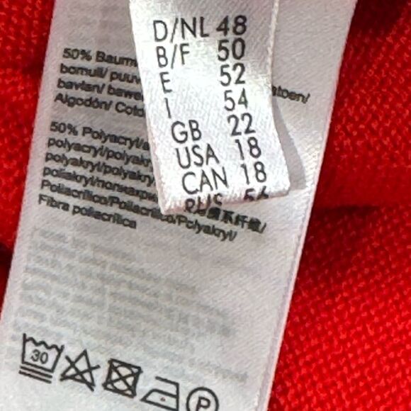 Rabe Ribbed  Red Zip-Up Cardigan. - Picture 11 of 12